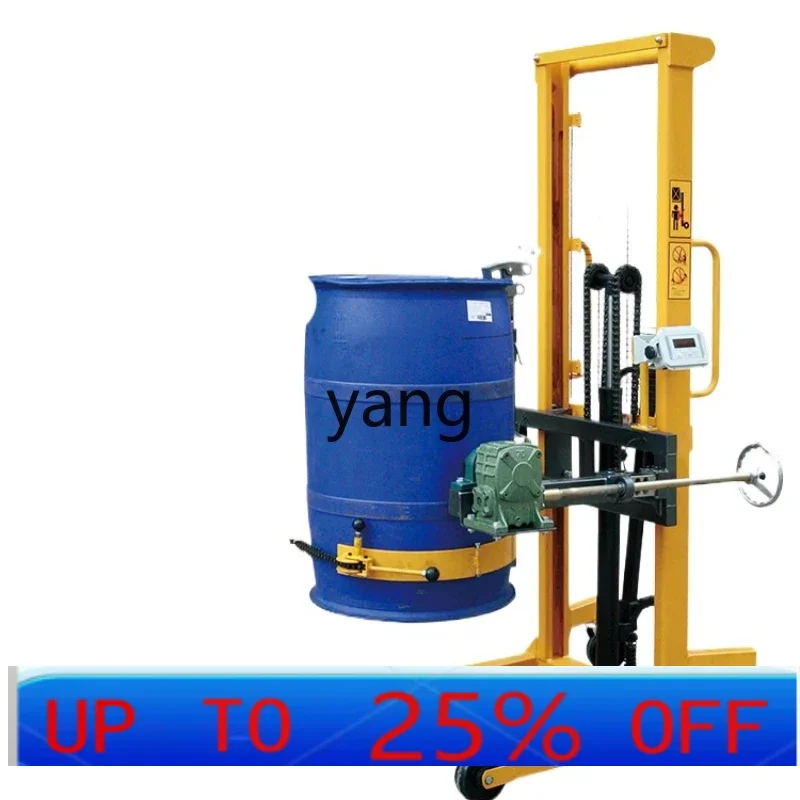 شاحنة تحميل وتفريغ طبلة LTT تزن شاحنة طبلة بلاستيكية ذات رافعة شوكية هيدروليكية