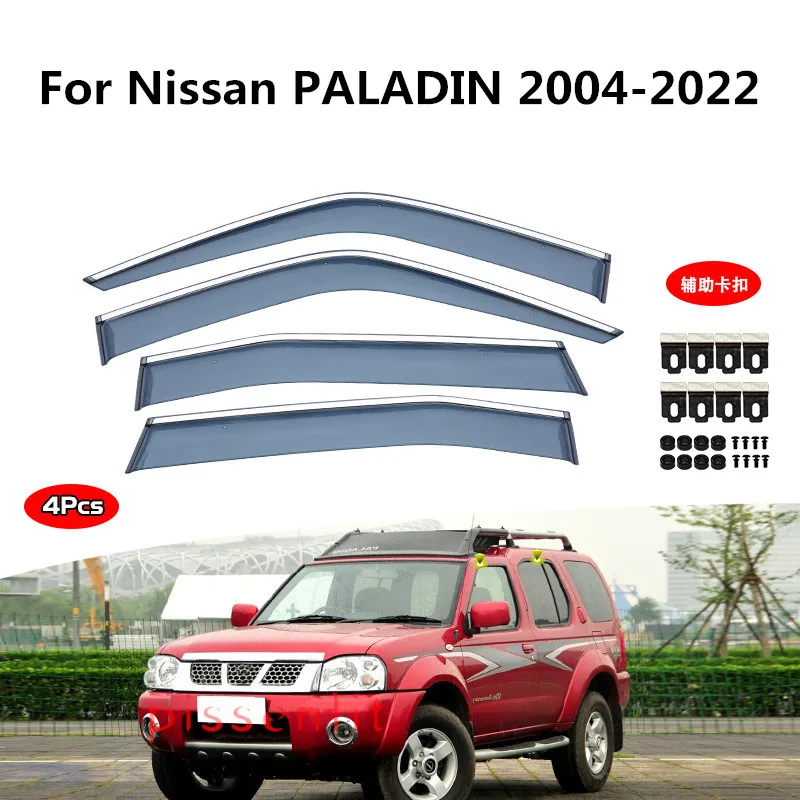 

DOOR VISOR For Nissan PALADIN 2004-2022 Accessories Window Visors Rain Guard Sun Rain Shade Vent Visor Spoiler Wing Bright Strip