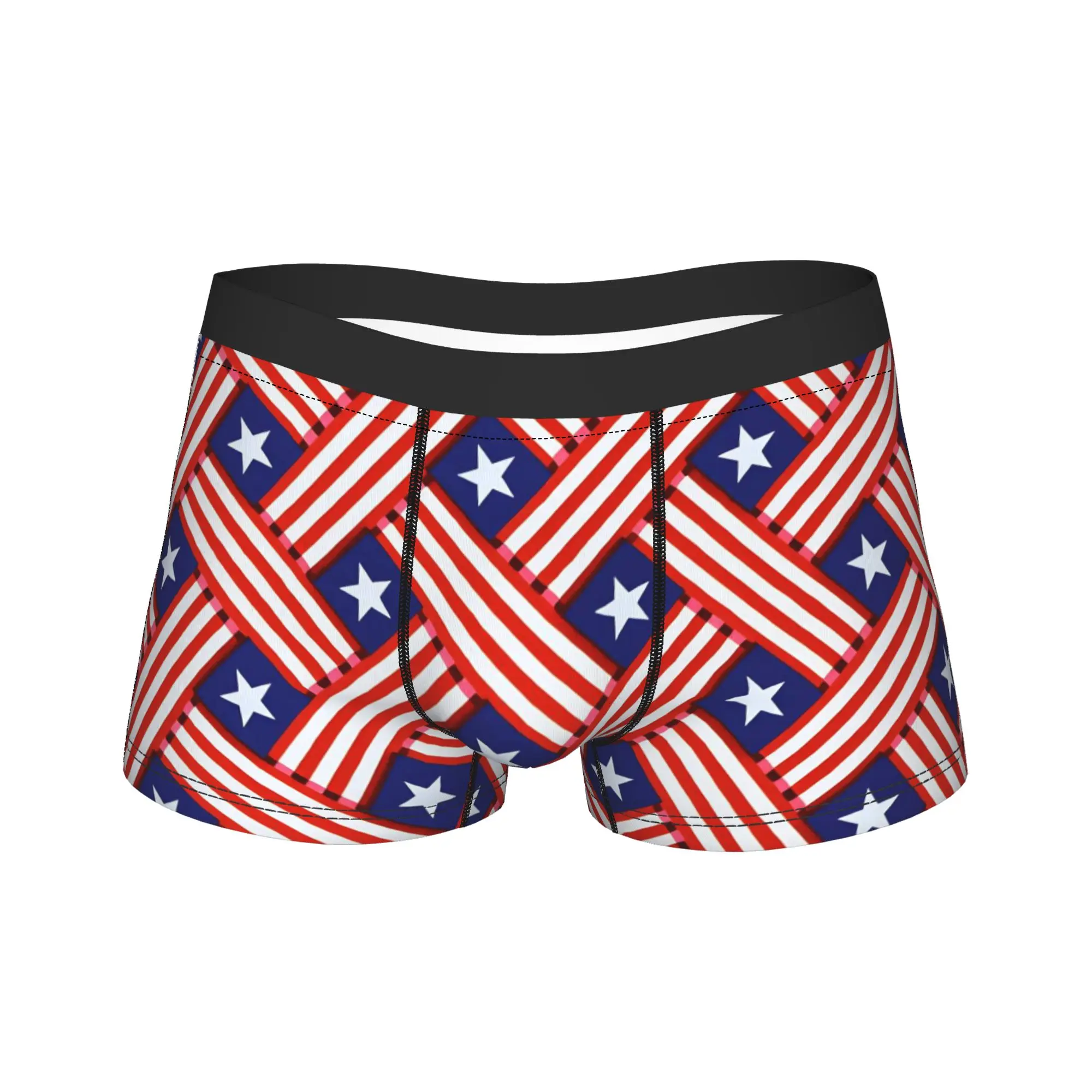 

Patriotism American Flag Underwear Males Panties Customs Comfortable Boxershorts High Quality Boxer Brief Plus Size 2XL