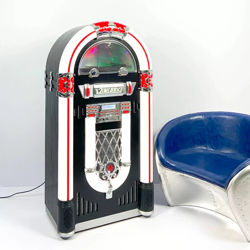 American retro single vinyl jukebox, multimedia music speakers