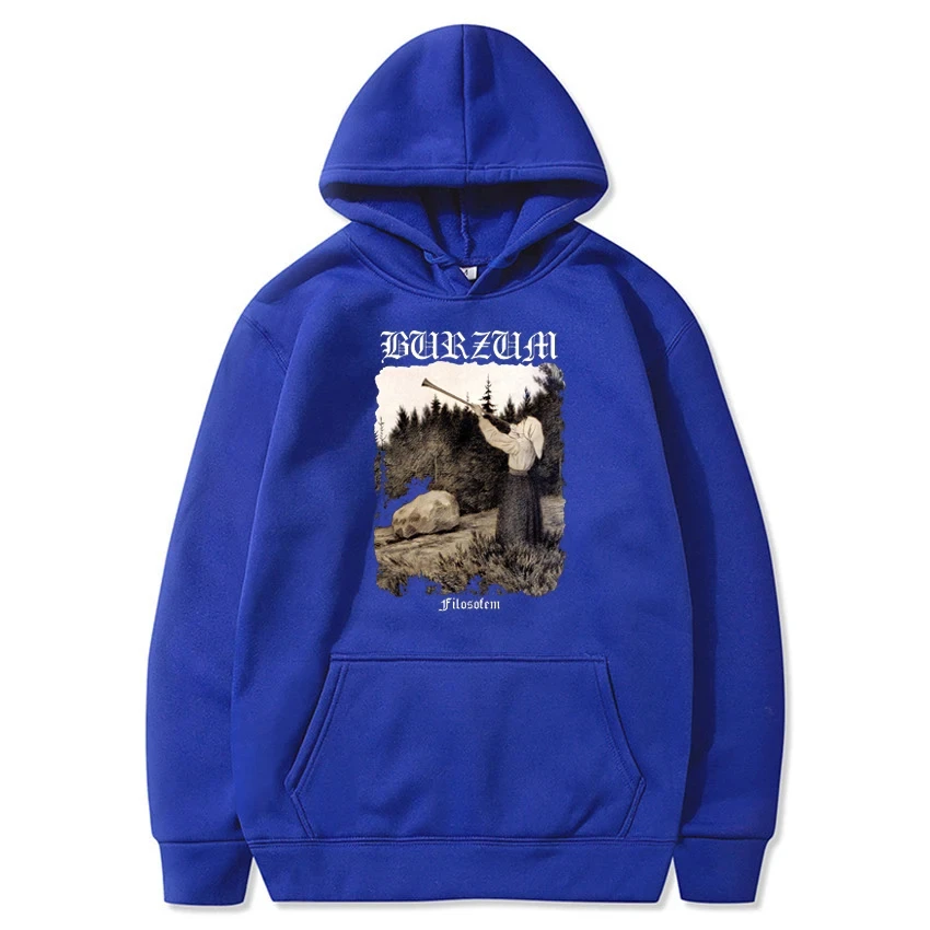 Burzum FilosoFEM-Sweat à capuche à manches longues pour femme, pull simple, sweat-shirt hip hop, grand groupe de musique en métal, tendance de la