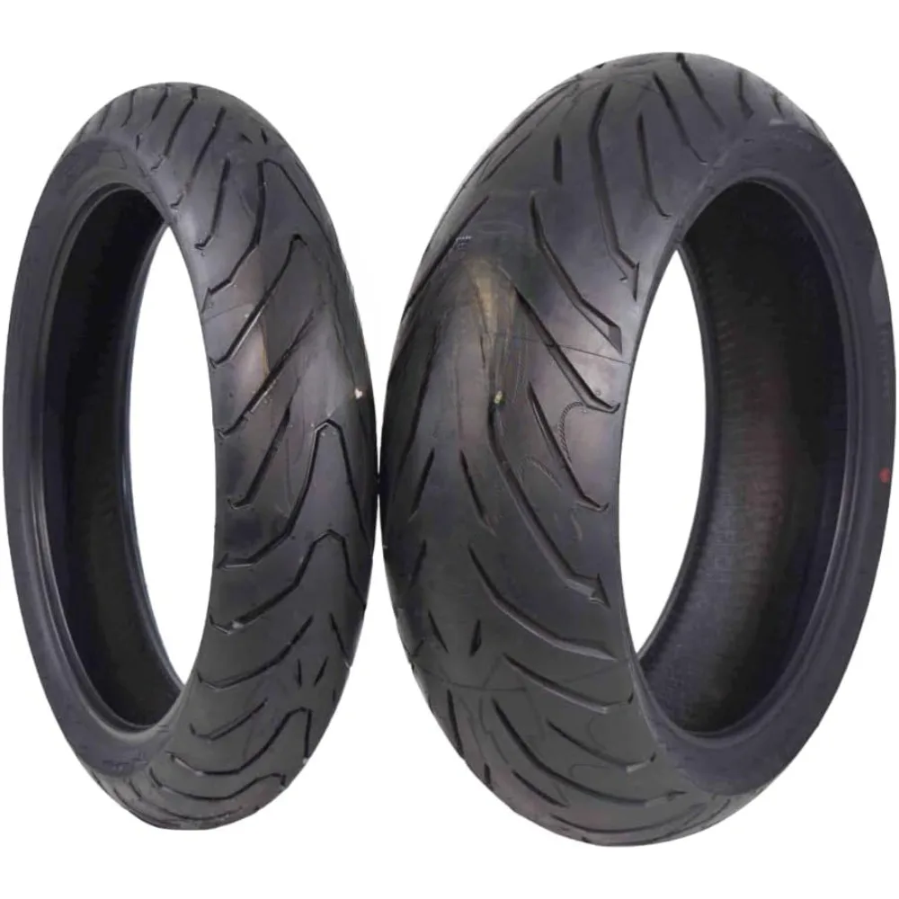 Motorcycle Tire Set - High Performance, Durable, and Reliable Front (120/70ZR-17 58W) and Rear (190/50ZR17 73W) Tires