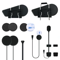 ASMAX D10 Juego de clips traseros para motocicleta Bluetooth, auriculares Altavoz universal Trigo blando y trigo duro 40MM + Clip trasero