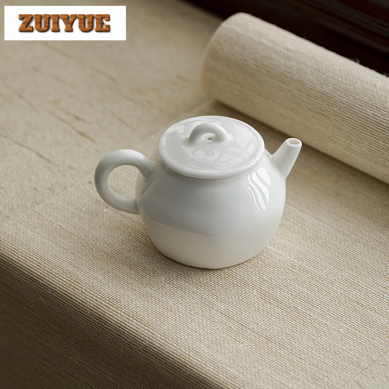 White Porcelain High Feet Master Cup Flower Mouth Teacup Boutique Water Jug Fragrance Cup Tea Brewing Teapot Kung Fu Teaset Gift