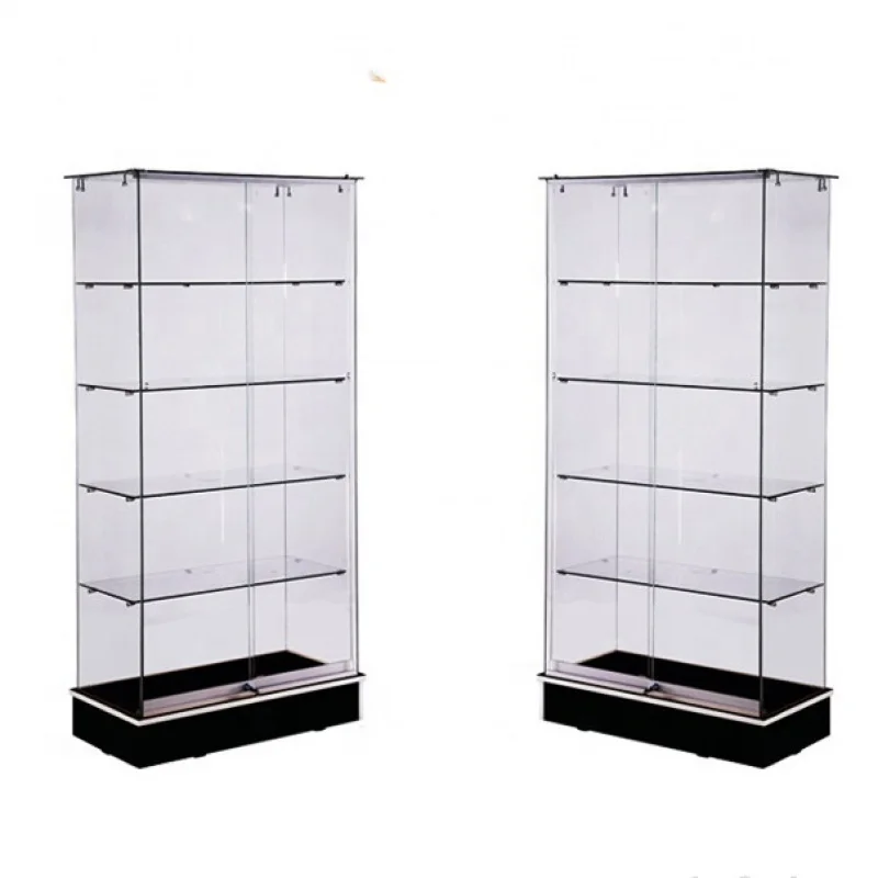 Custom. frameless glass display cabinet smoke shop display tempered glass display showcase