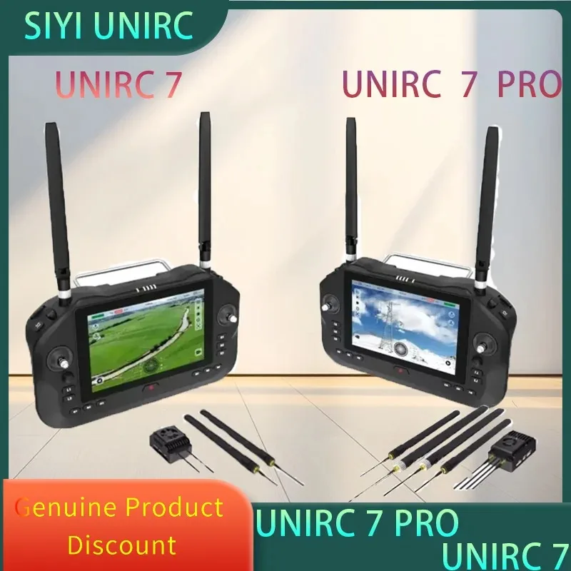 

SIYI UniRC 7/7 Pro Двухчастотная портативная заземляющая станция 7 дюймов 1080P Диапазон 40 км Интеллектуальный контроллер для БПЛА UGV USV Robotics