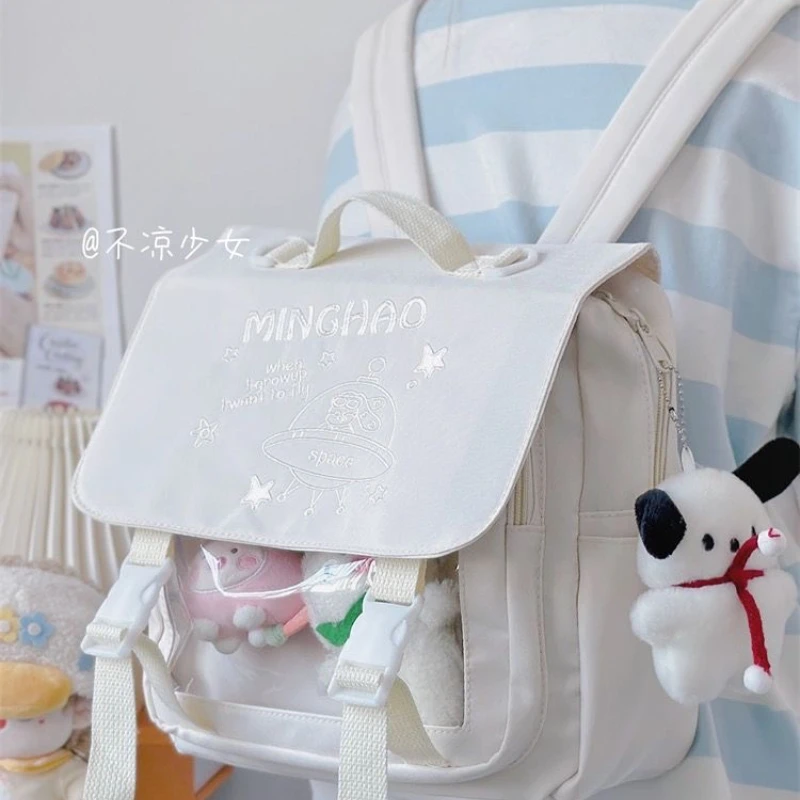 

Kawaii Itabag Women 2023 New Small Backpack Girls Transparent Pocket School Bags For Teenage Grils ita bag JK Backpacks Mochilas