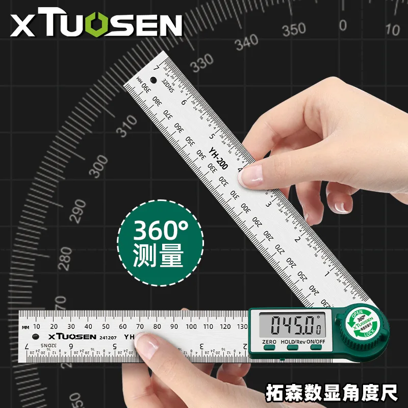 High Precision Electronic Digital Angle Ruler 360 Degree Protractor Multi Purpose Woodworking Angle Measuring Instrument