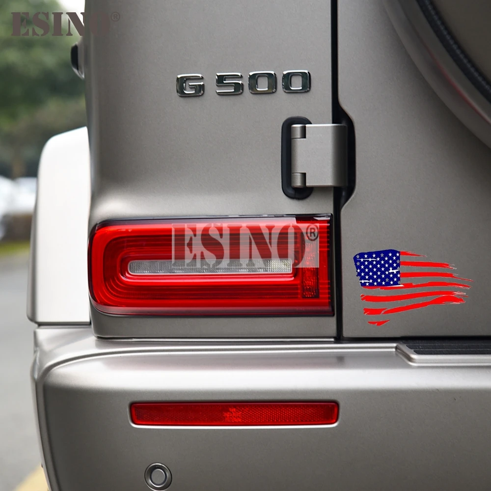 سيارة الإبداعية المتعثرة الأزرق والأحمر أمريكا سيارة ديكور صائق الكرتون البلاستيكية مقاوم للماء جسم السيارة ملصق نمط الفينيل