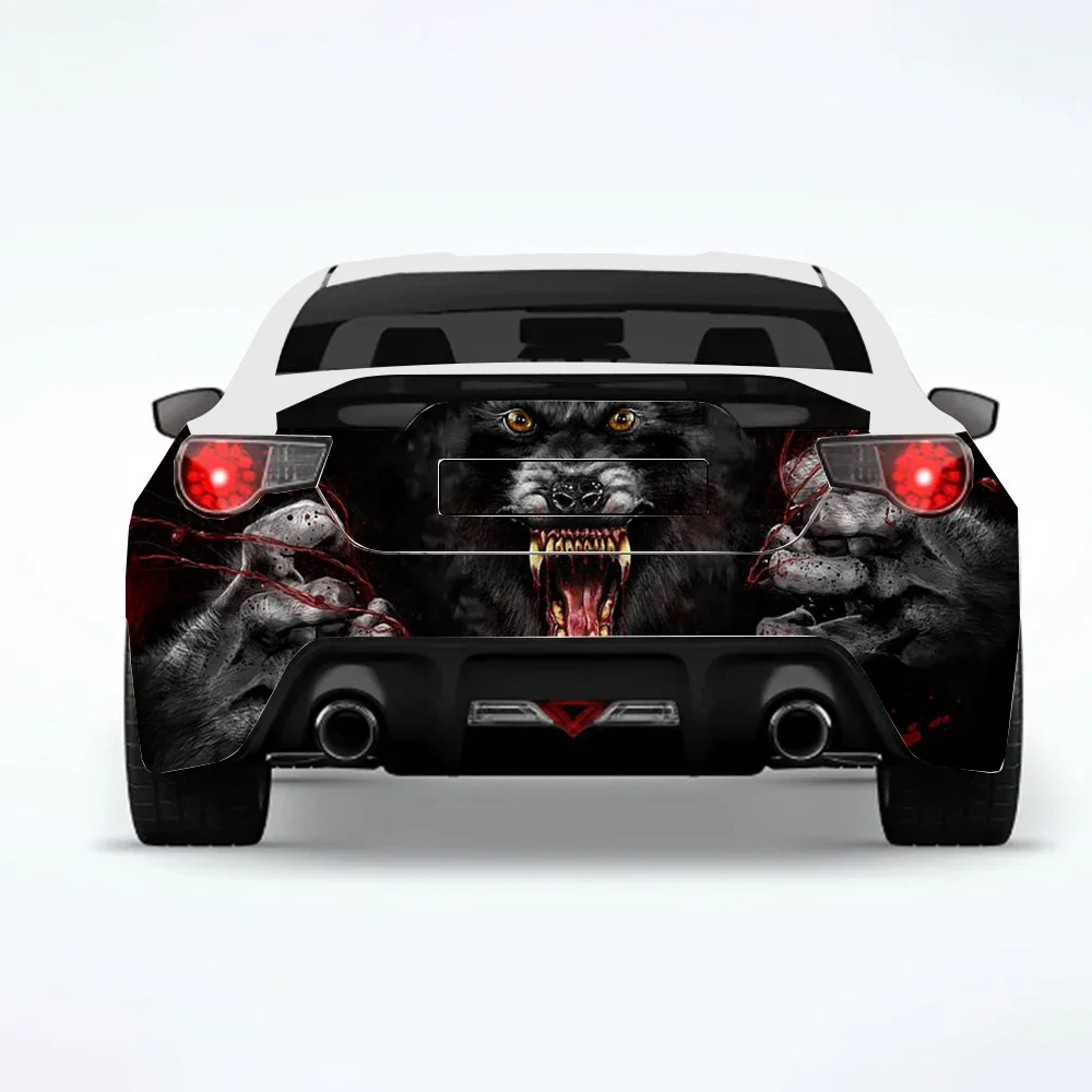 

Wolf animal ferocious car sticker rear car rear appearance modification custom pattern suitable for car truck packaging decal