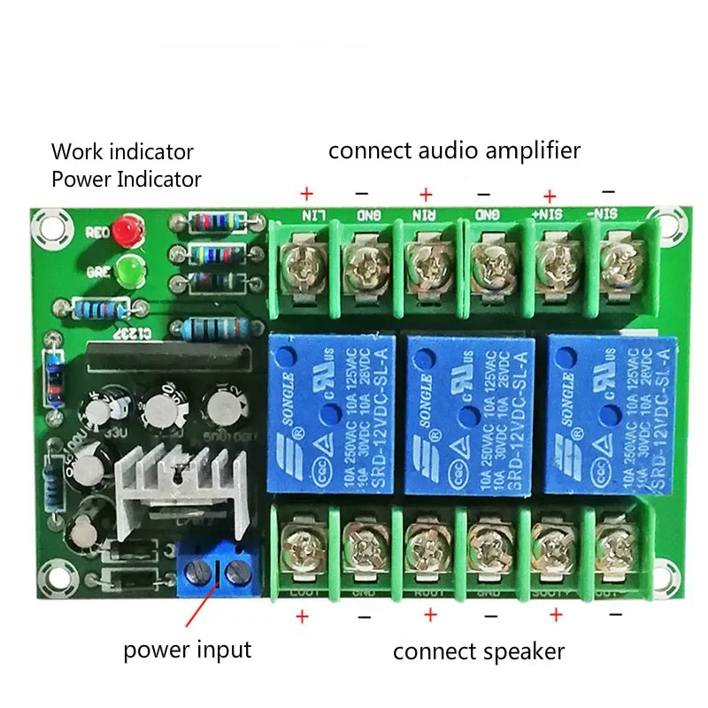 SOTAMIA 600W 2.1 Amplifier Speaker Protection Audio Board Three Channel Speaker Protection DIY Sound Amplifiers Home Theater
