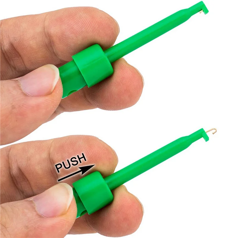 Flash Trend 60 peças de braçadeiras de medição, pontas de teste, clipe de teste de fio de multímetro, mini conjunto de sonda de teste eletrônico, agarrador de testador de pcb