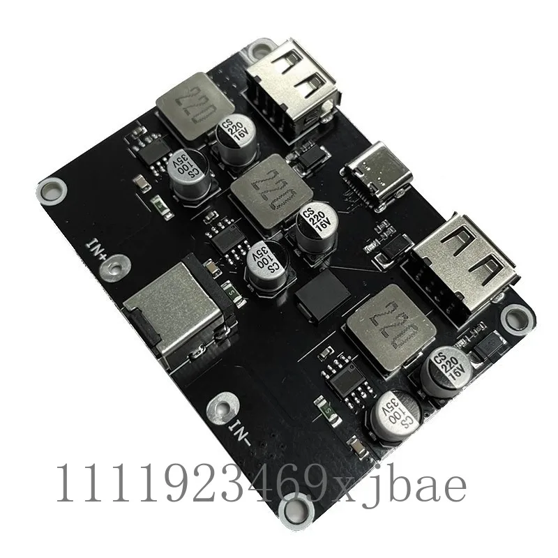 Multi-Port Step-Down Fast Charging Module 12V/24V Input, USB & Type-C Quick Charge Power Board for Mobile Phone