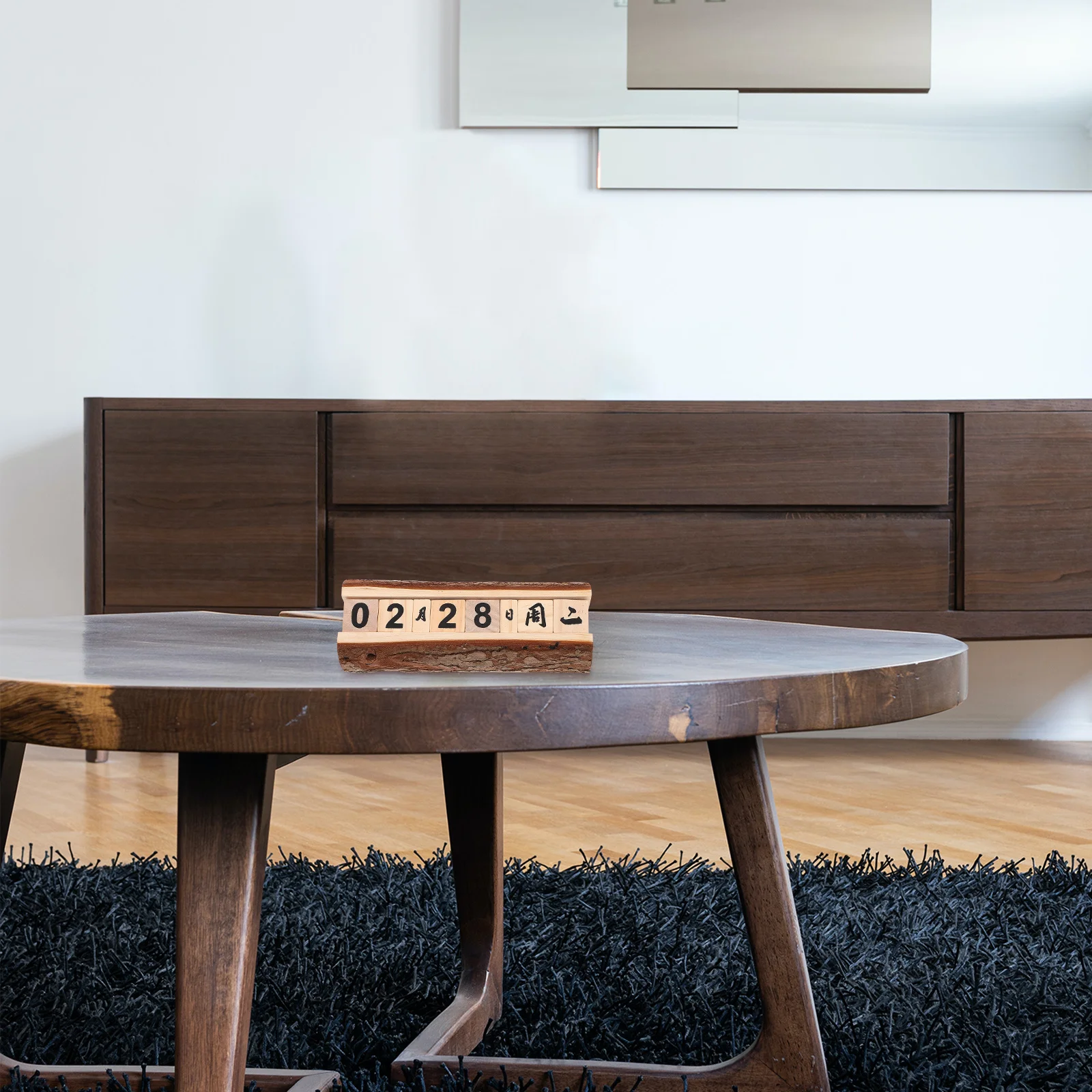 تقويم مكتب خشبي طبيعي ريفي عتيق كتلة التقويم اليومي سطح المكتب الديكور غرفة المعيشة مكتب سطح المكتب الديكور #6