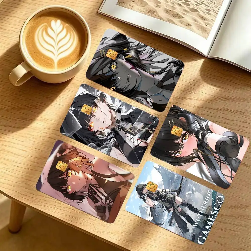 Rover Anime Game W-Wuthering Waves Art Print Credit Card Skin Waterproof PVC Bank Card Decal