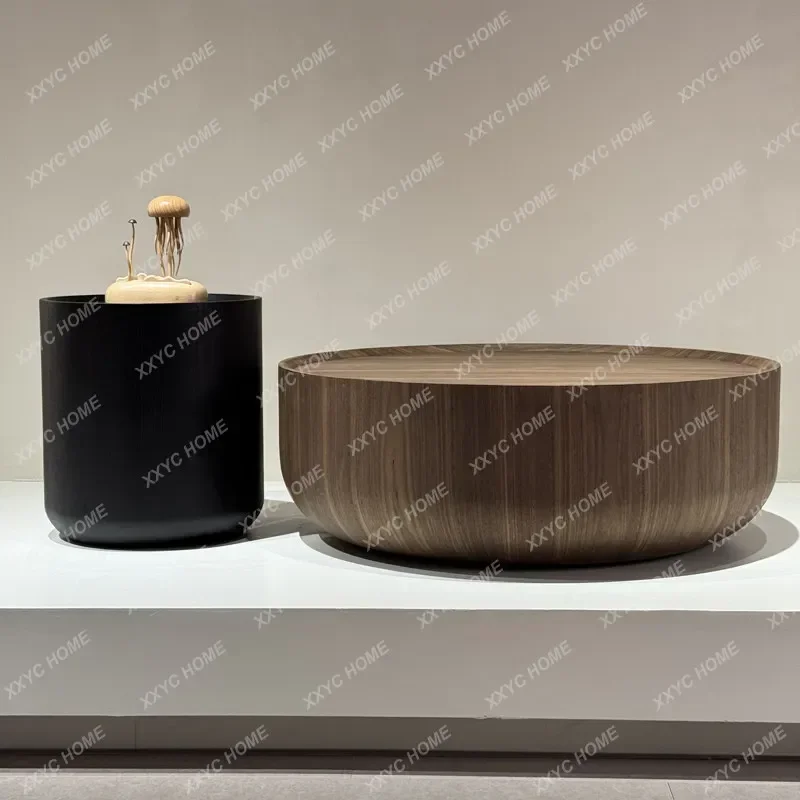 The coffee table living room is made of high-end black walnut
