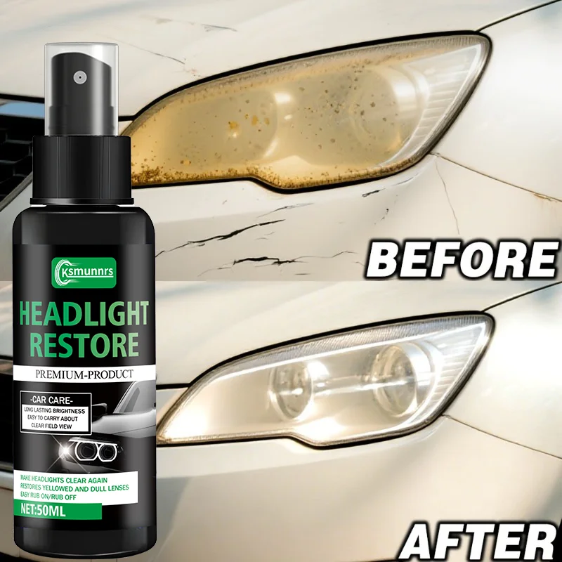 A spray made just for fixing car headlights, really easy to use. It works well to clear up headlights that have gone yellow or l