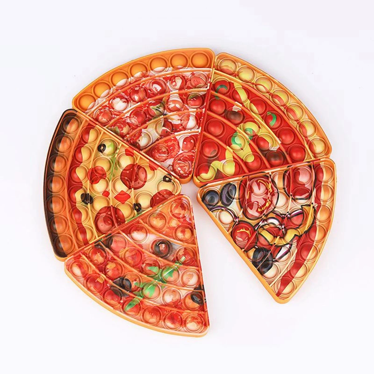 Emulation Food Pizza Pop Push Bubble Fidget Toys Adult Stress Relief Squeeze Toy Antistress Pop Soft Squishy For Kids Toy Gifts