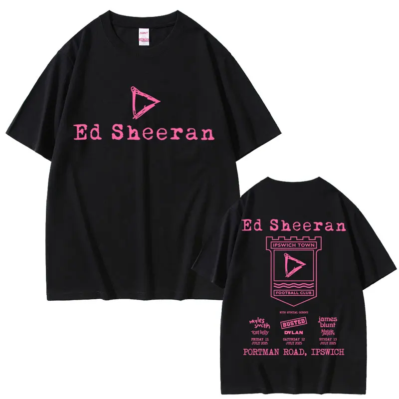 

Ed Sheeran Tour 2025 T-shirt Men Women Fashion Pop Music T-shirts Men's Casual Cotton Vintage Short Sleeve T Shirts Streetwear