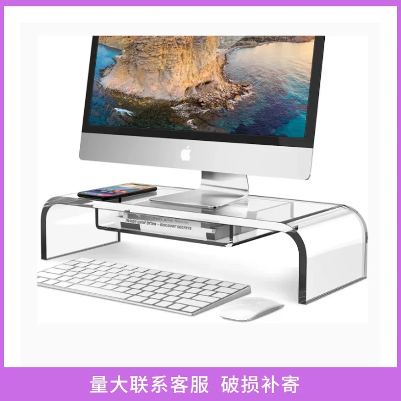 38*19*10CM Transparent Computer Monitor Stand Acrylic U-shaped Display Stand Desk Shelf Laptop Stand