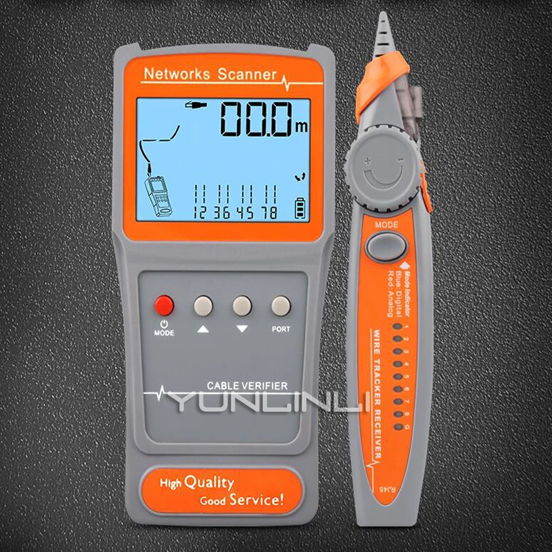 Testeur de câble réseau multifonctionnel, testeur de longueur de câble LCD, testeur de point d'installation, vérificateur de câble, vérificateur de téléphone, PK652