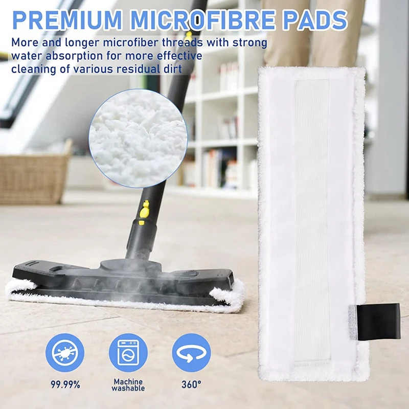 12 Piece Microfibre Cloth Set, Accessory Compatible For Karcher Steam Cleaner Easyfix SC2 SC3 SC4 SC5 image 6