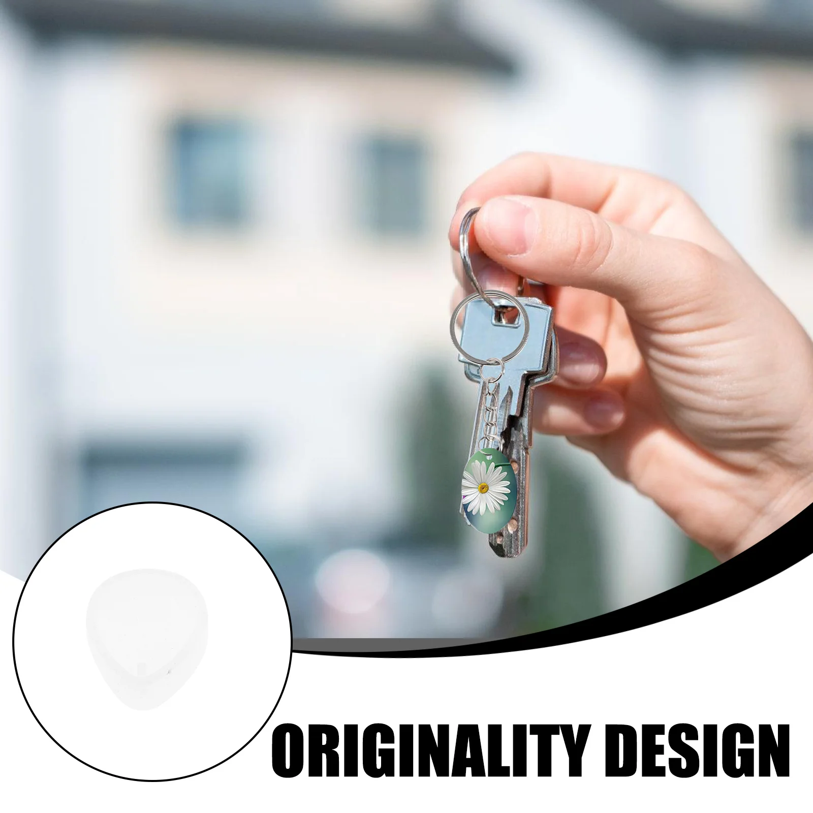 

1Set Silicone Keychain Molds Kit Flexible DIY Resin Casting Molds Creative Handmade Key Rings Key Rings Mold DIY Accessory