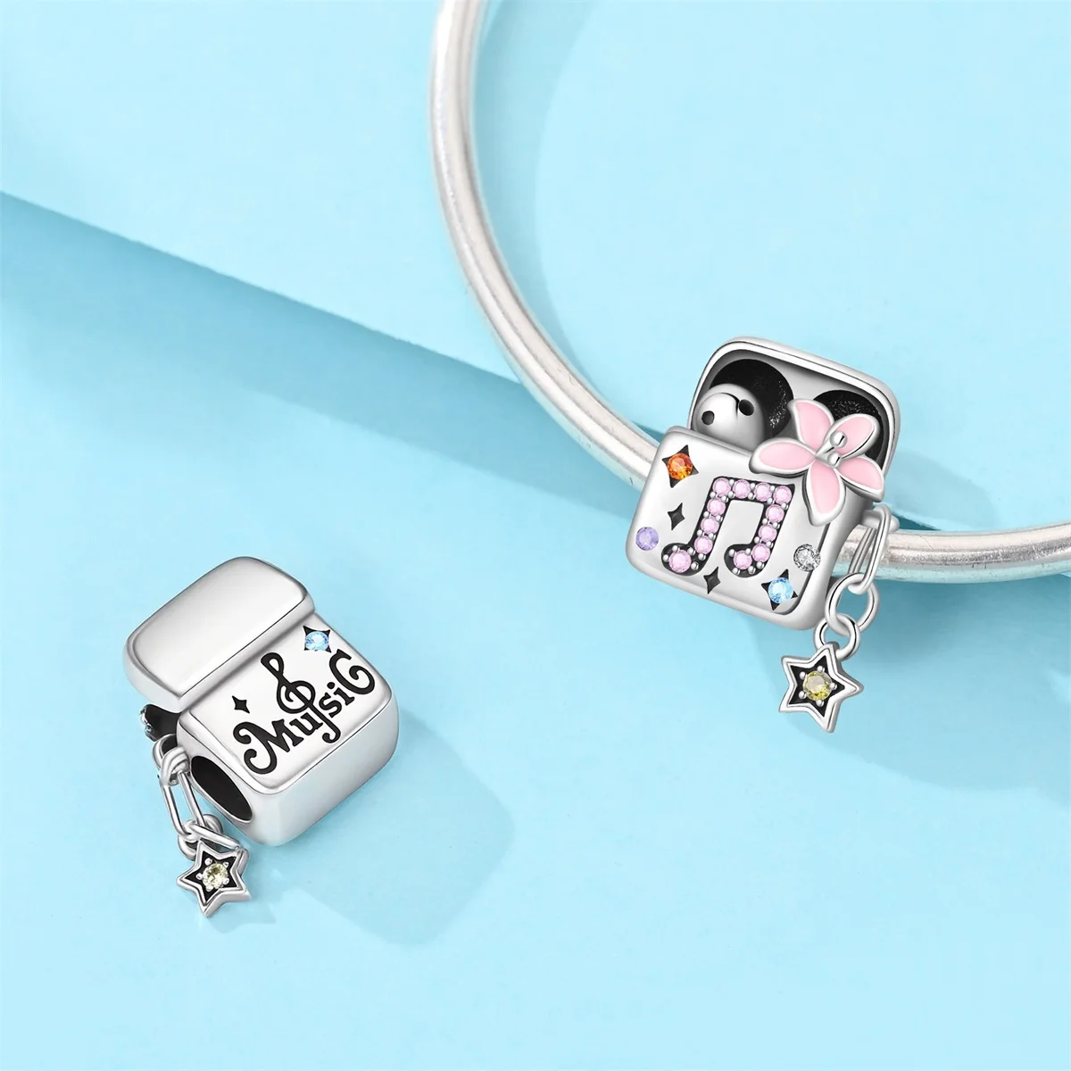 925 Sterling Silver Pink Series Dessert Cake Heart Camera Charms Beads For Women Fit Original Bracelet DIY Birthday Jewelry Gift
