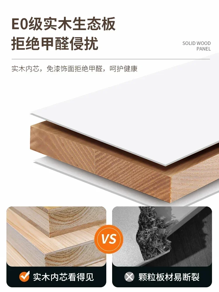 Solid wood desk bookshelf integrated combination light luxury modern middle school students home study writing desk computer des