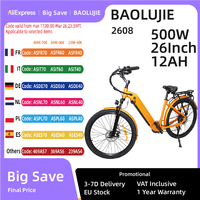 BAOLUJIE DS-2608 Adult Electric Bike 500W  Motor Electric Bike 48V12AH Battery 26 Inch Tire All Terrain Electric Bike