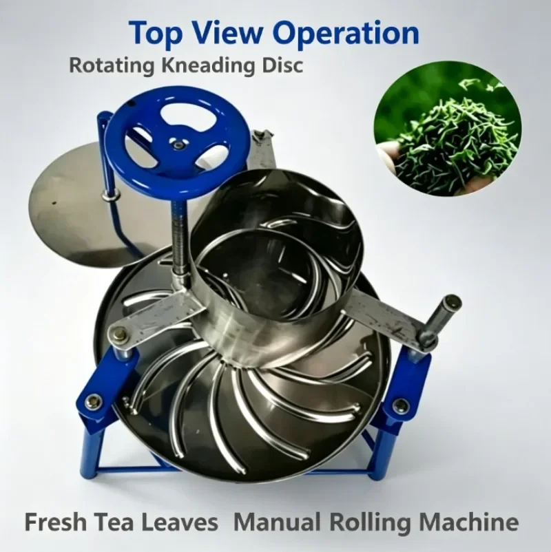 Manual Tea Leaf Roller Machine Roasted  Twisting Machine Tea Processing Kneading Machine Stainless Steel Household Mini Tea Farm