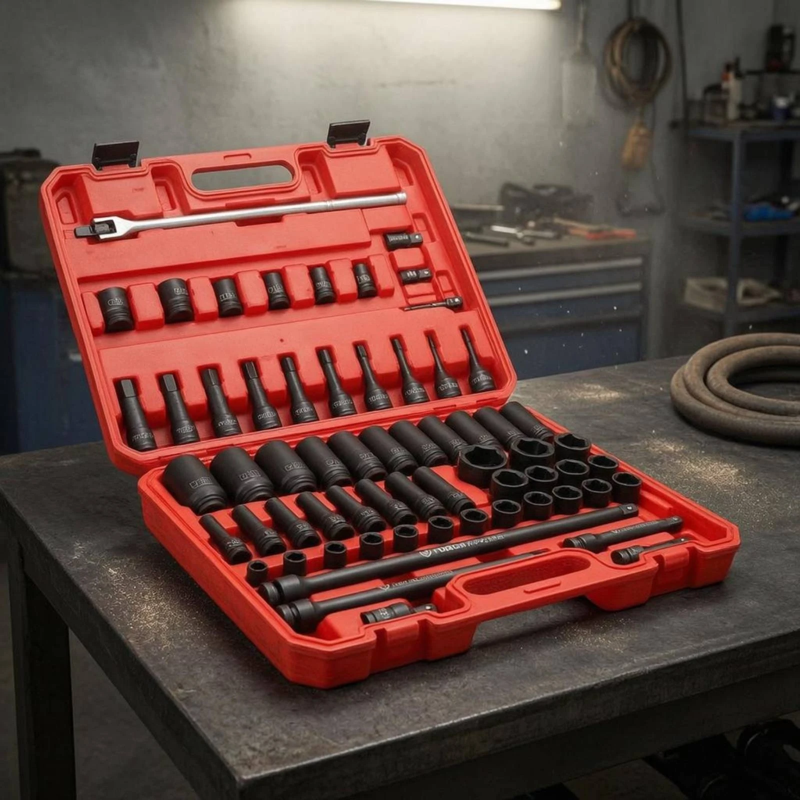 

63 Pieces 1/2-Inch Drive Socket Set Cr-Mo Steel 1/2 Inch Drive Socket Set Manual Tools Black Finish Universal Joint
