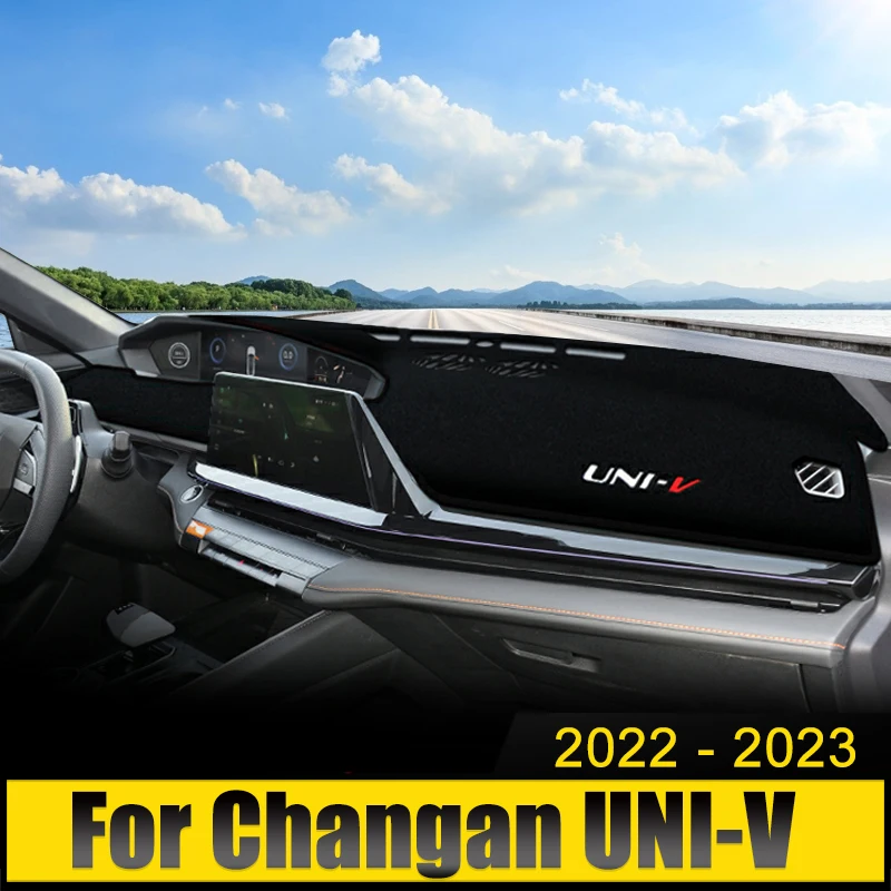 

For Changan UNI-V 2022 2023 2024 LHD Car Dashboard Cover Avoid Light Pad Sun Shade Anti-UV Carpets Non-Slip Case Mat Accessories