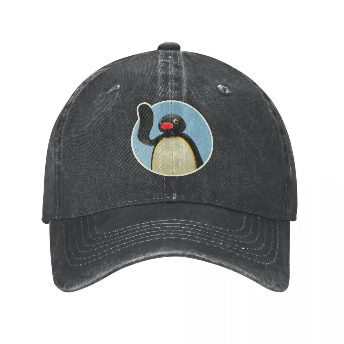 Vintage Pingu Pinga Penguin TV Baseball Caps Funny Denim Snapback Hat All Seasons Travel Unstructured Soft Cap for Men Women