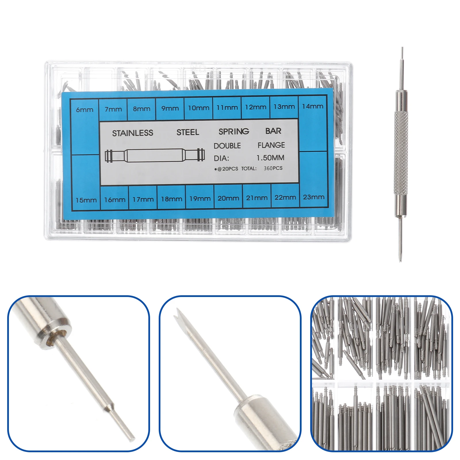 Watch Strap Adjustment Stainless Steel Spring Bar Silver Pin Remover Bands