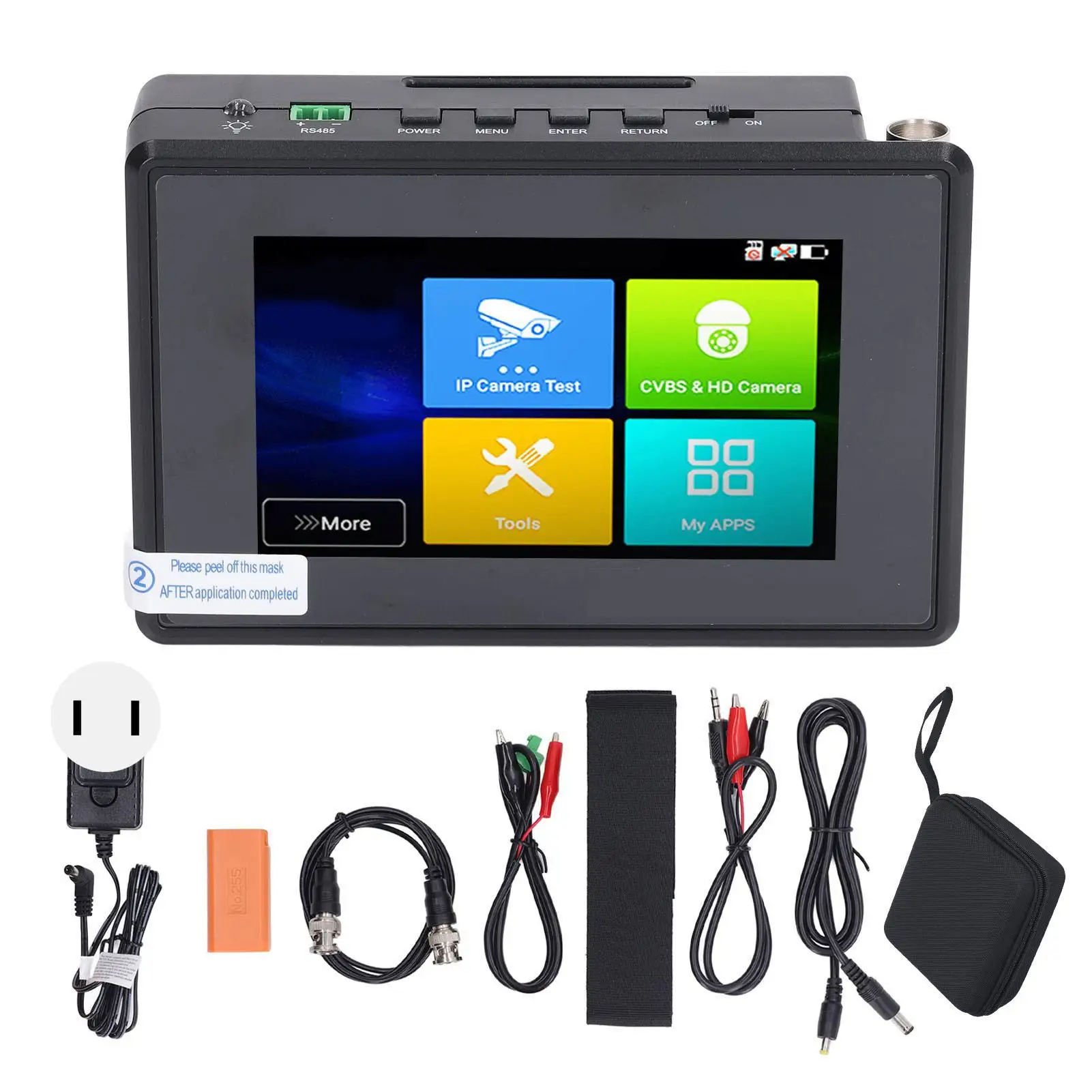 

4-Inch IPS Screen Network Tester Kit - HD for video Monitor, 2400mAh Battery, Multi-Use for Surveillance, 100-240V