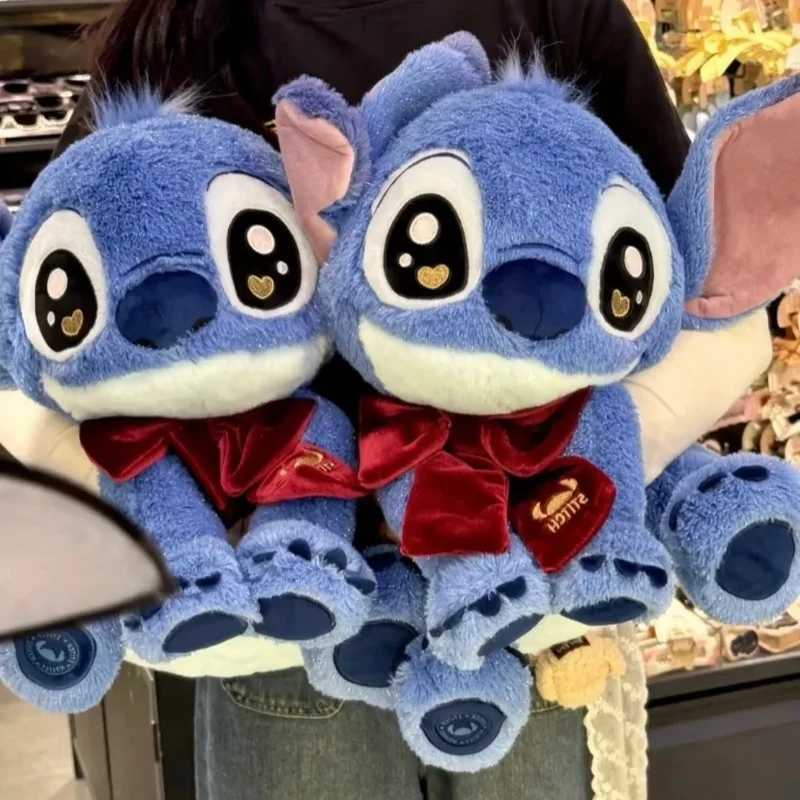 Genuino Disney Kawaii Stitch juguetes de peluche Bluely Lilo & Stitch llavero de peluche muñecas bolsa colgante regalo de fiesta de cumpleaños para chico