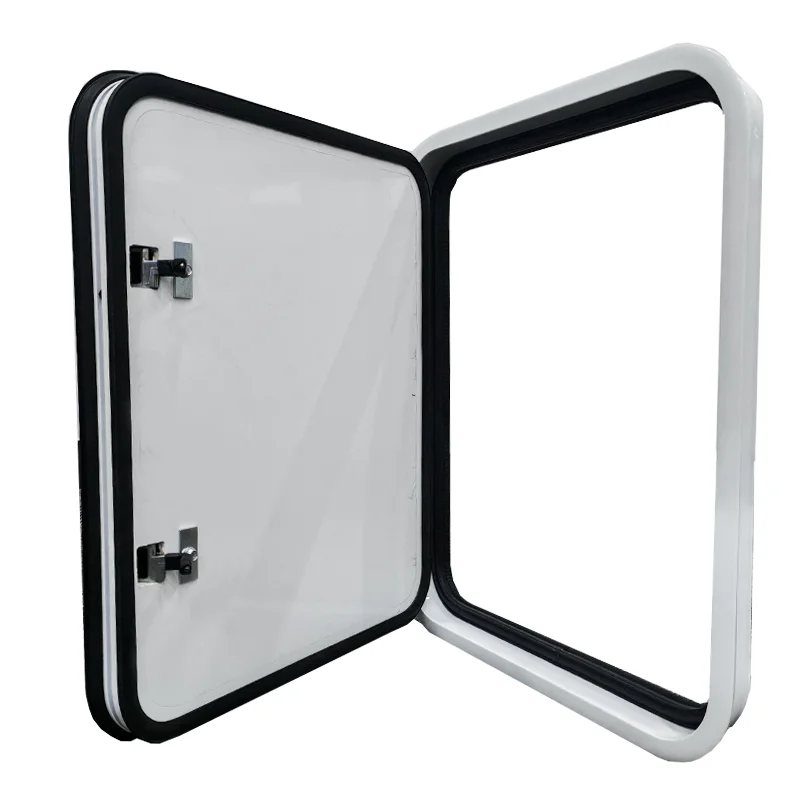 Round Corner 600x500mm RV Access Doors Aluminum Profile Caravan Montorhome Trailer Cargo Hatch With Locks