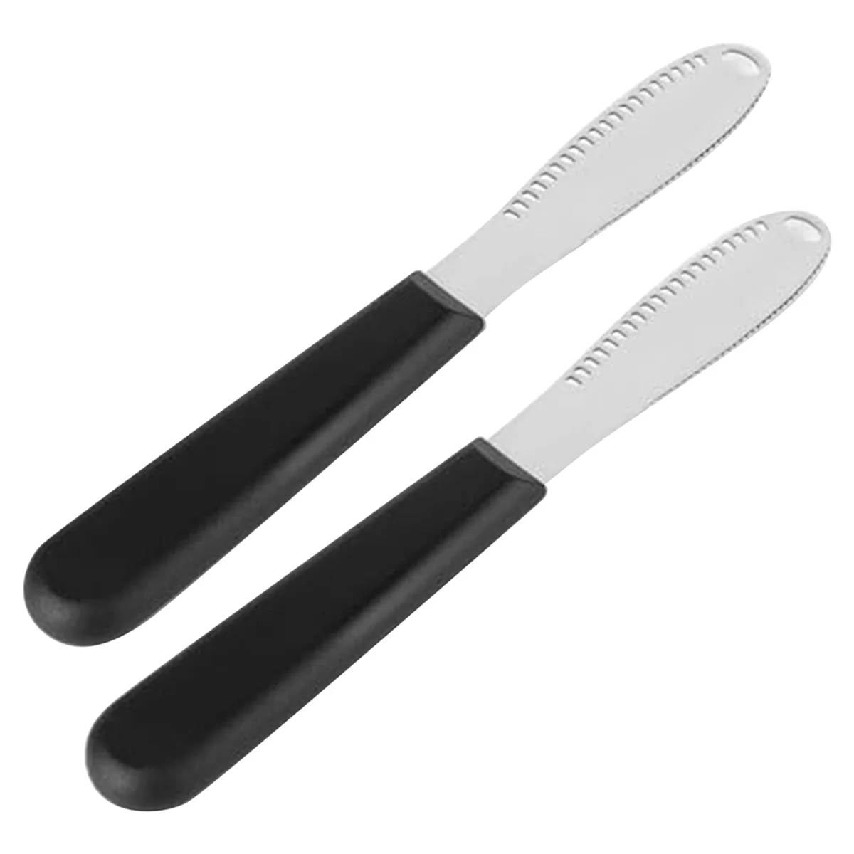 Butter Knife, 3 in 1 Stainless Steel Butter Knives Butter Spreader with Serrated Edges and Scraping Holes Comfort Grip