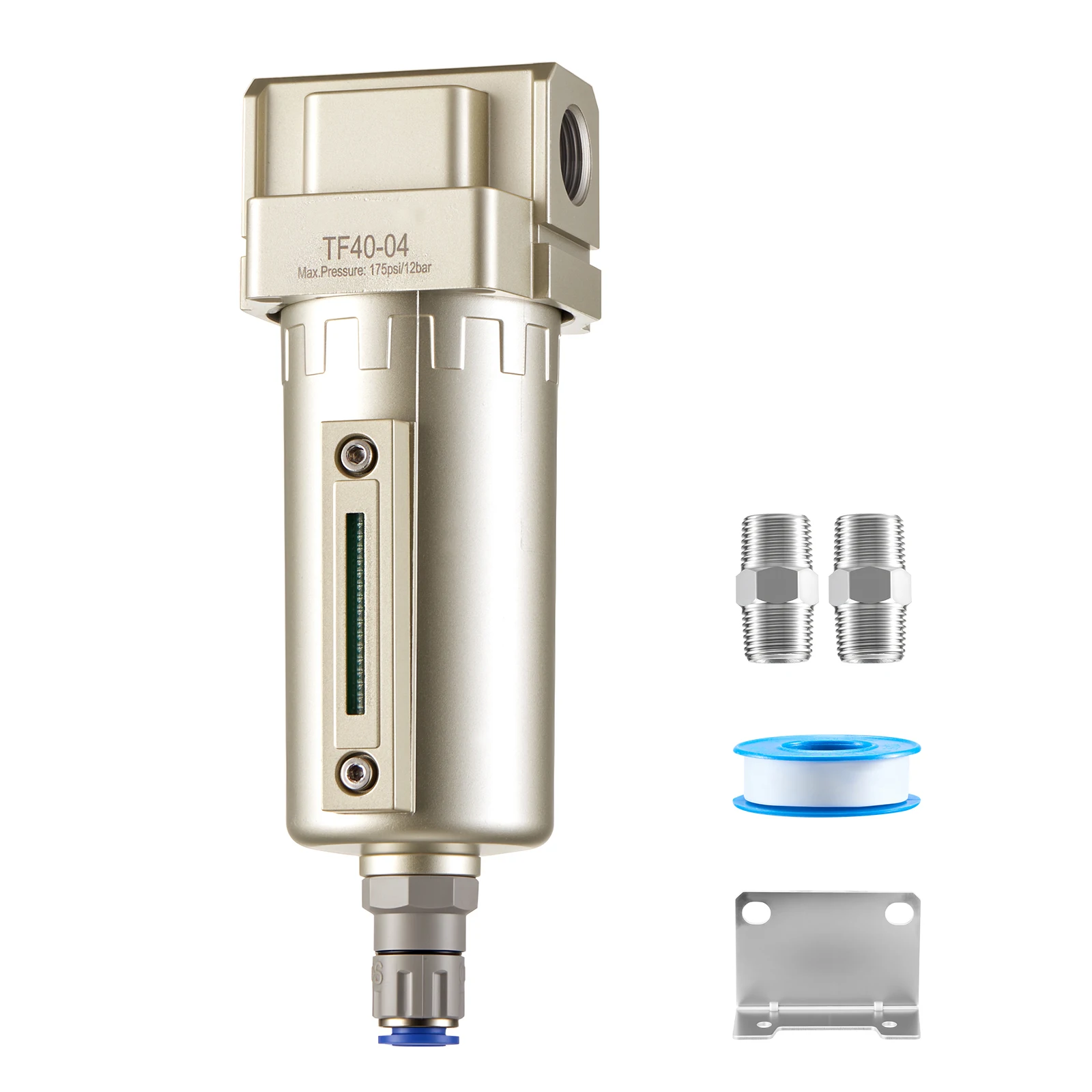 SucceBuy Air Compressor Filter 1/2 inch NPT Air-Dryer for Compressor with 5μm Brass Filter Element 175 PSI Max Working Pressure