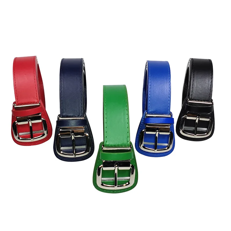 Fashion Colorful Glossy Sports Belt Men and Women Universal Outdoor Leisure Matte PU Baseball Belt Versatile Jeans Accessories