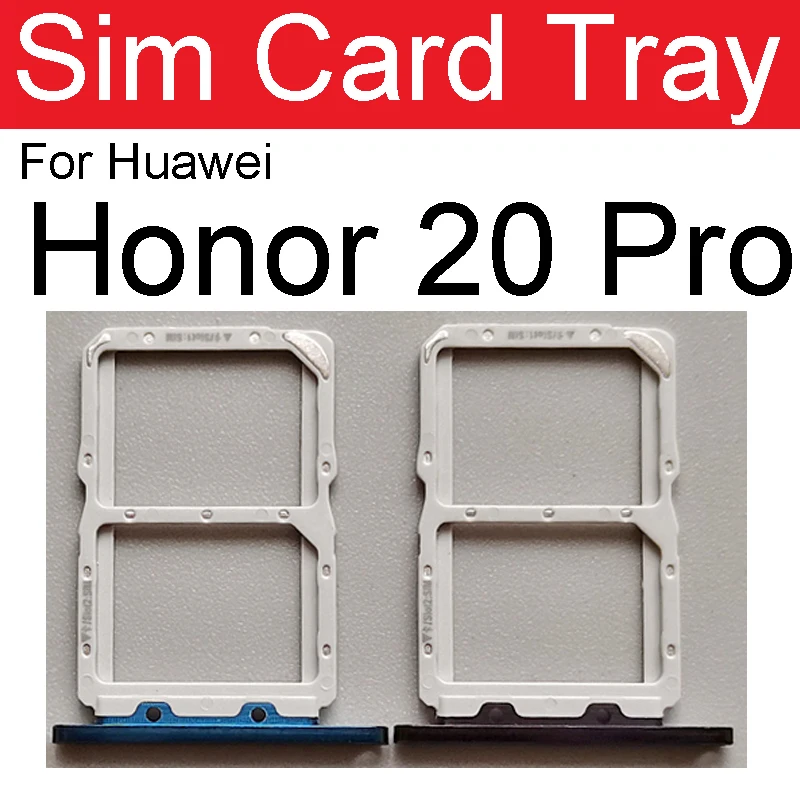 Sim Karte Tray Sockel Slot Adapter Für Huawei Honor 20 Pro Lite 20i 20s Ansicht 20 V20 Reader Karte halter Ersatz Teile