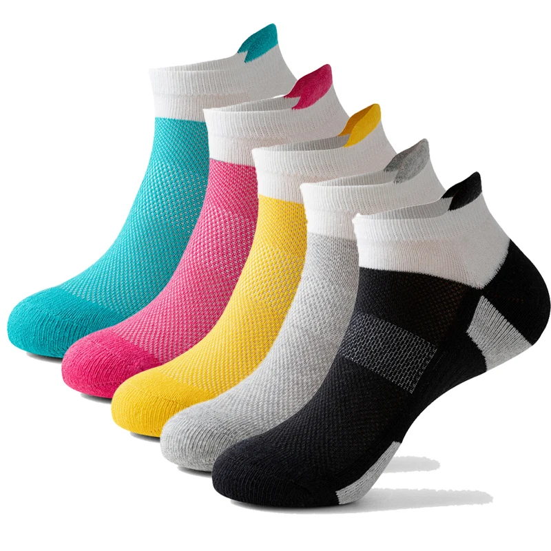 Women Sports Running Ankle Socks Outdoor Colorful Breathable Athletic Fitness Short Boat Low Cut Socks