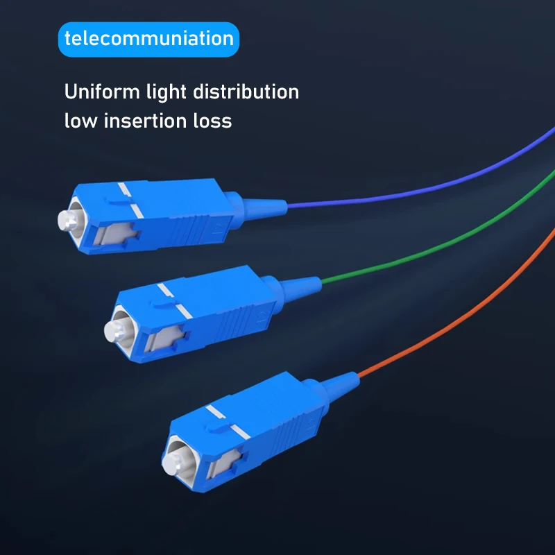 Imagem -04 - Divisor Ótico da Apc-fibra 1x8 Ftth Único Modo Plc Upc G657a1 Lszh Pvc 1m Divisor 10 Pcs