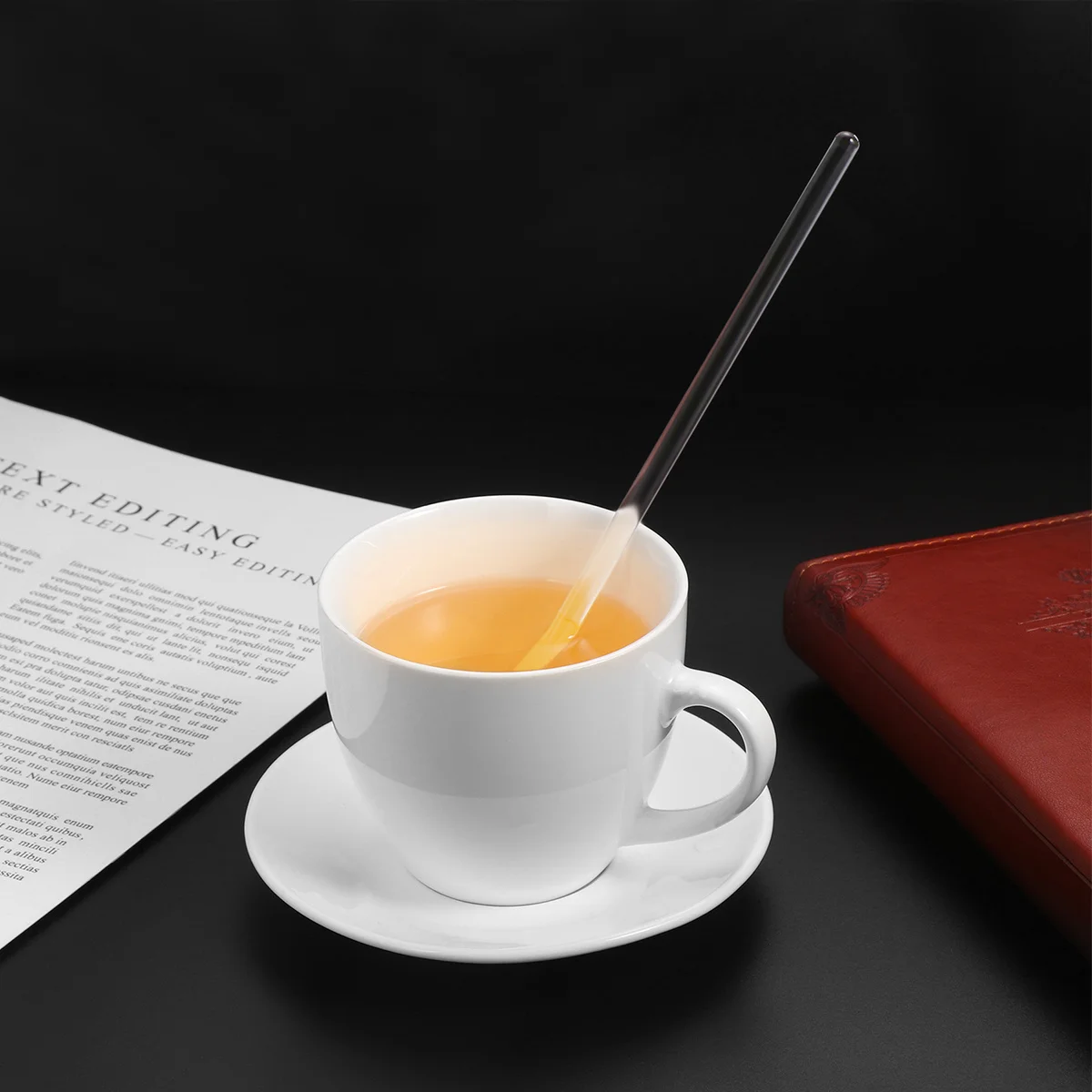 

3Pcs Laboratory Glass Stirring Rod Durable Solid Glass for Mixing Stirring Evaporating Dish Experimental Supplies