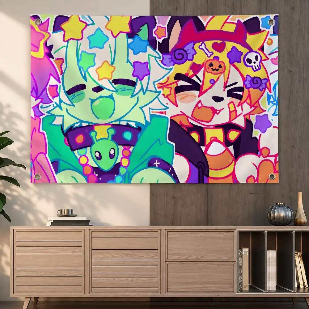 Anthropomorphic Character Culture FURRY Flags Indoor Outdoor Wall Hanging Flag Decor Banner Wall Decor