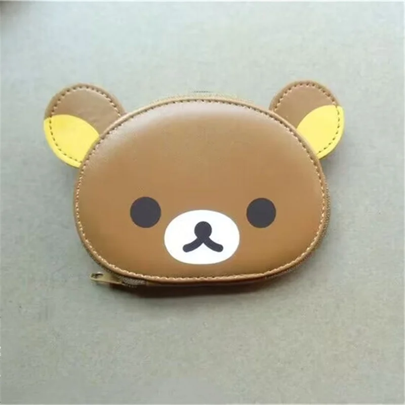 Cute Rilakkuma Korilakkuma Bear With Ears PU Nail Tool Storage Bag Organizer Makeup Pouch Box Case Bags for Girls Woman