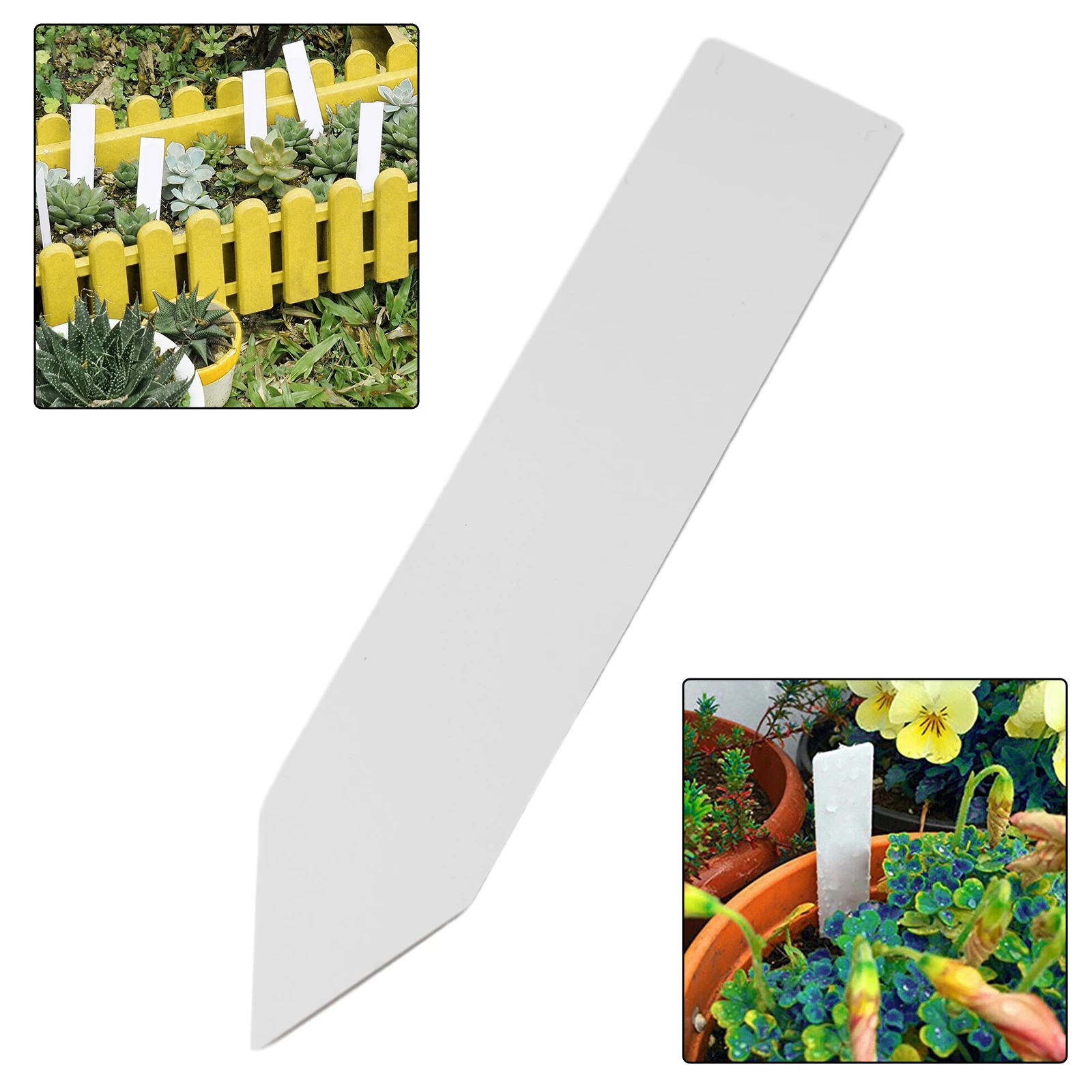 Reusable Plastic Plant Tags for Gardening 10x2 cm Flexible and Labels with Matte for Easy Marking on Both Sides