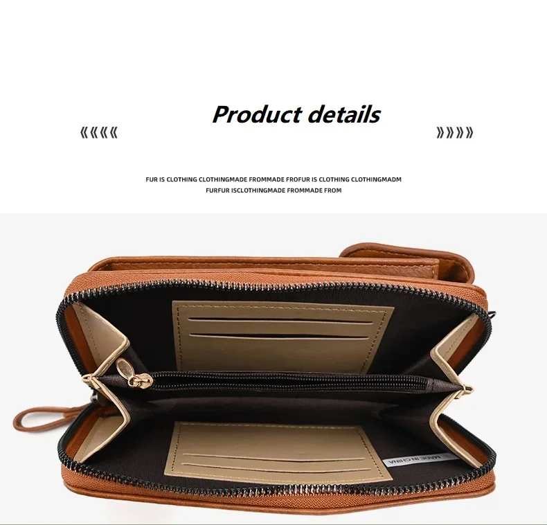 2025 neue Damen Umhängetasche Kleine Umhängetasche Straße Multifunktionale Handy Brieftasche Handtasche PU – Detail 2