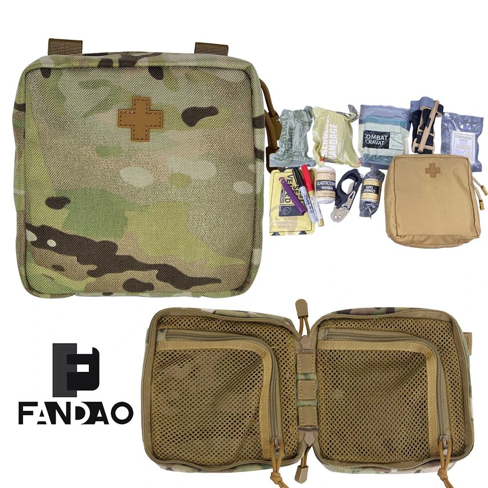 Tactical Medical First Aid Kit Large Capacity Water-Resistant Tool Storage Bag MOLLE IFAK Emergency Survival Pouch for Camping